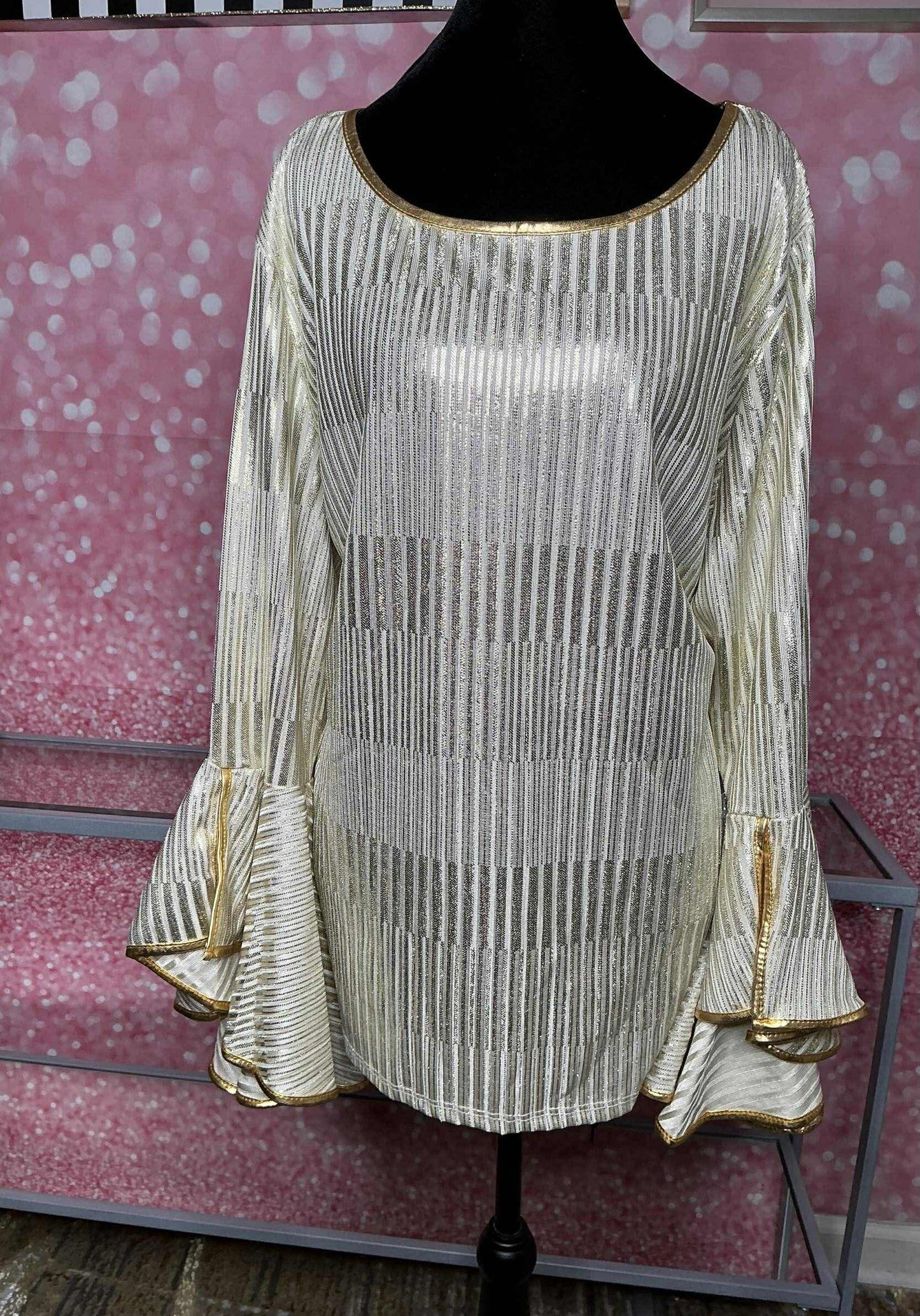 Metallic Stripe Tunic