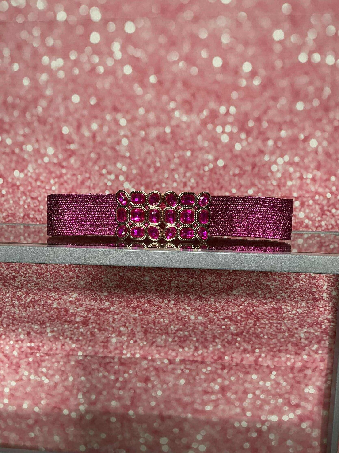Stretch Belt with Jewel Buckle