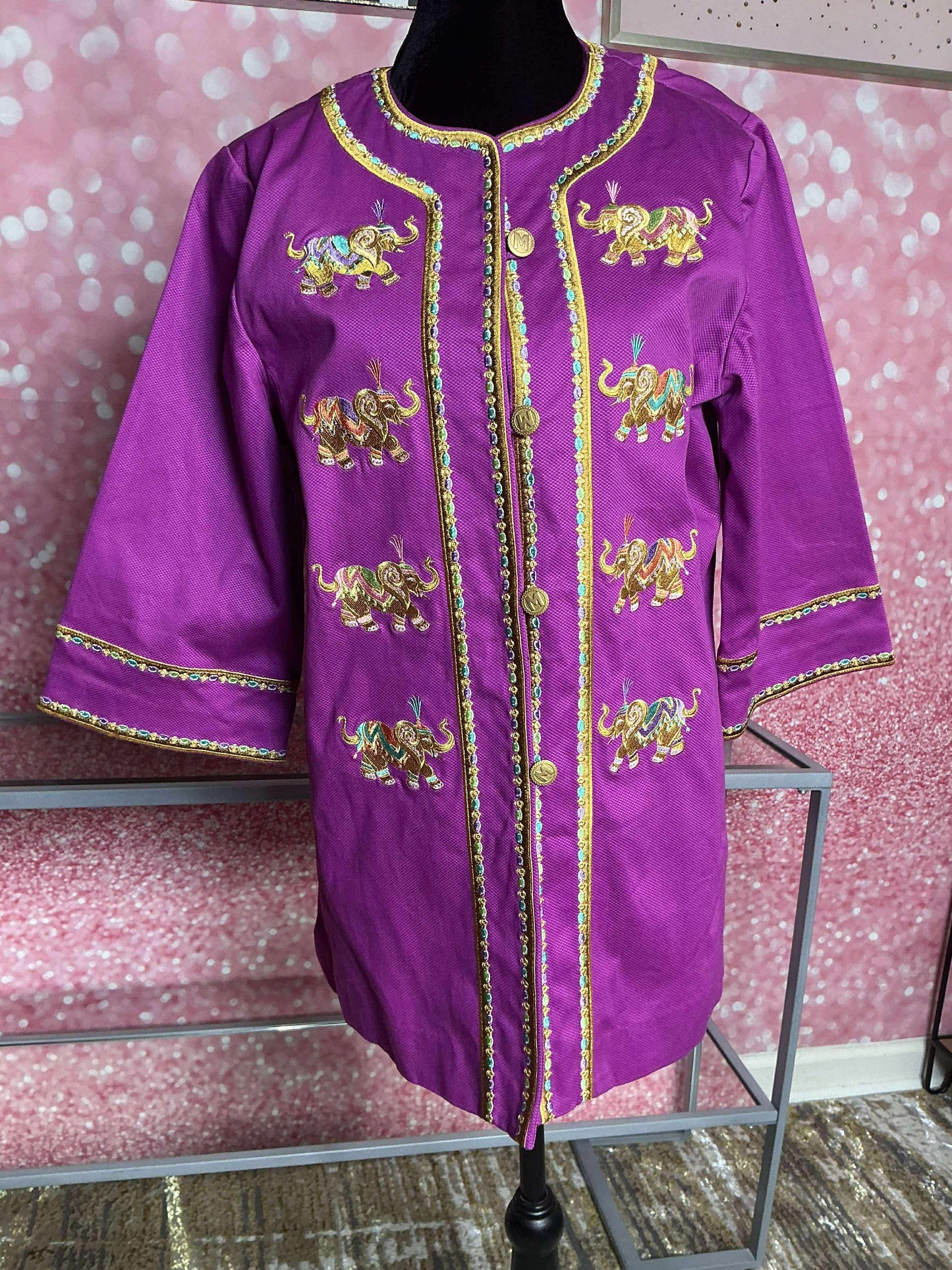 Regal Elephant Embroidered Jacket