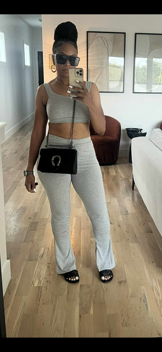 Laidback Luxe 2-Piece Set (Heather Gray)