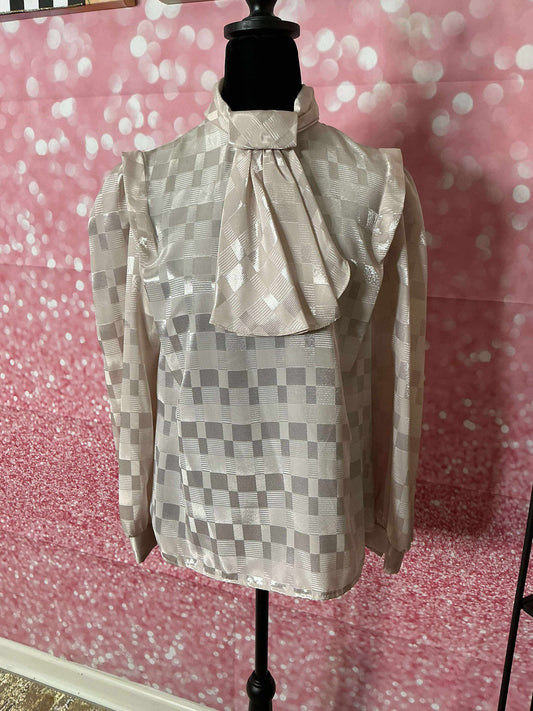 Cream Embossed Blouse