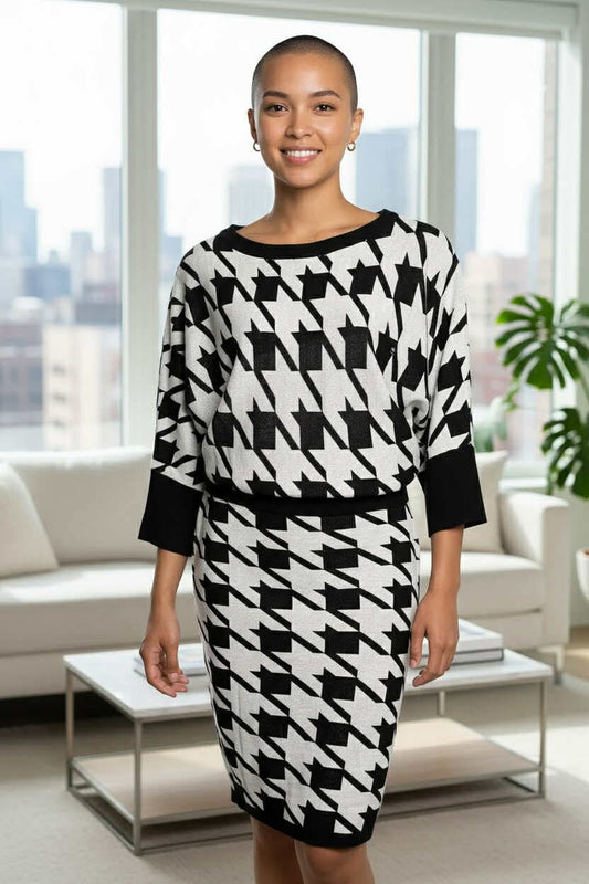 New York & Company Black & White 2-Piece Set 