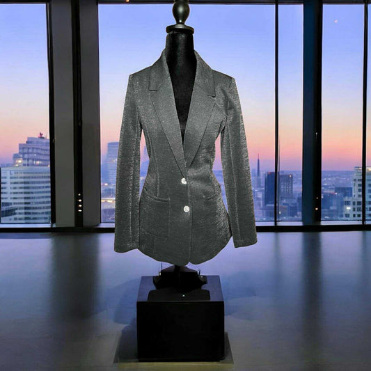 Silver Metallic Blazer