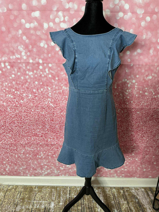 Denim Ruffle Dress