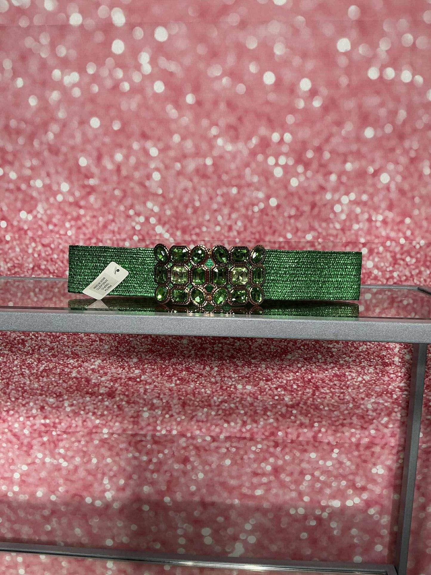 Stretch Belt with Jewel Buckle