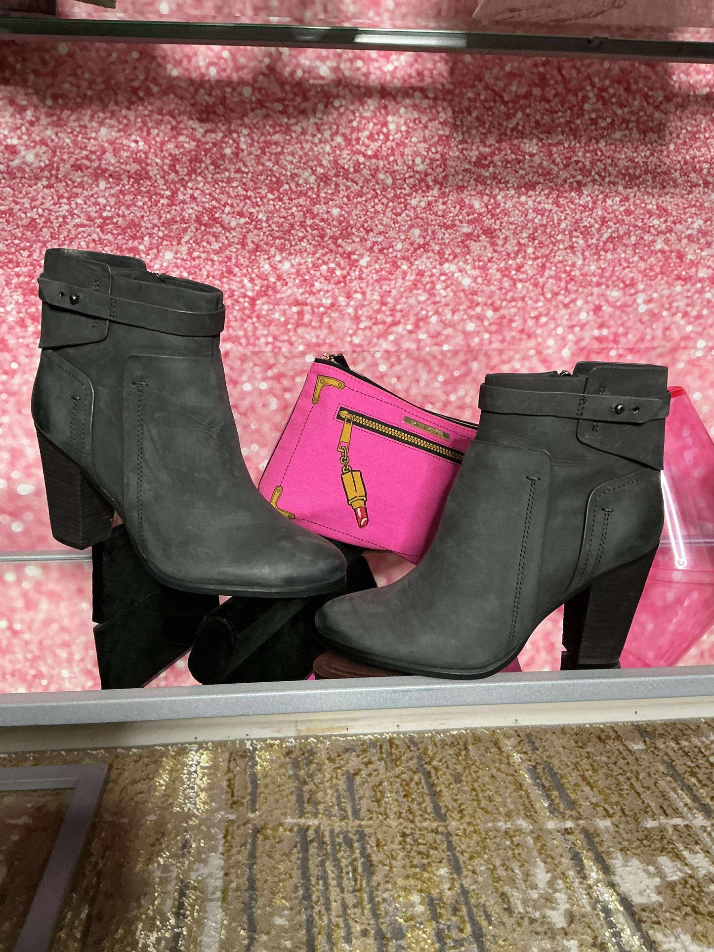 Vince Camutto Charcoal Ankle Booties