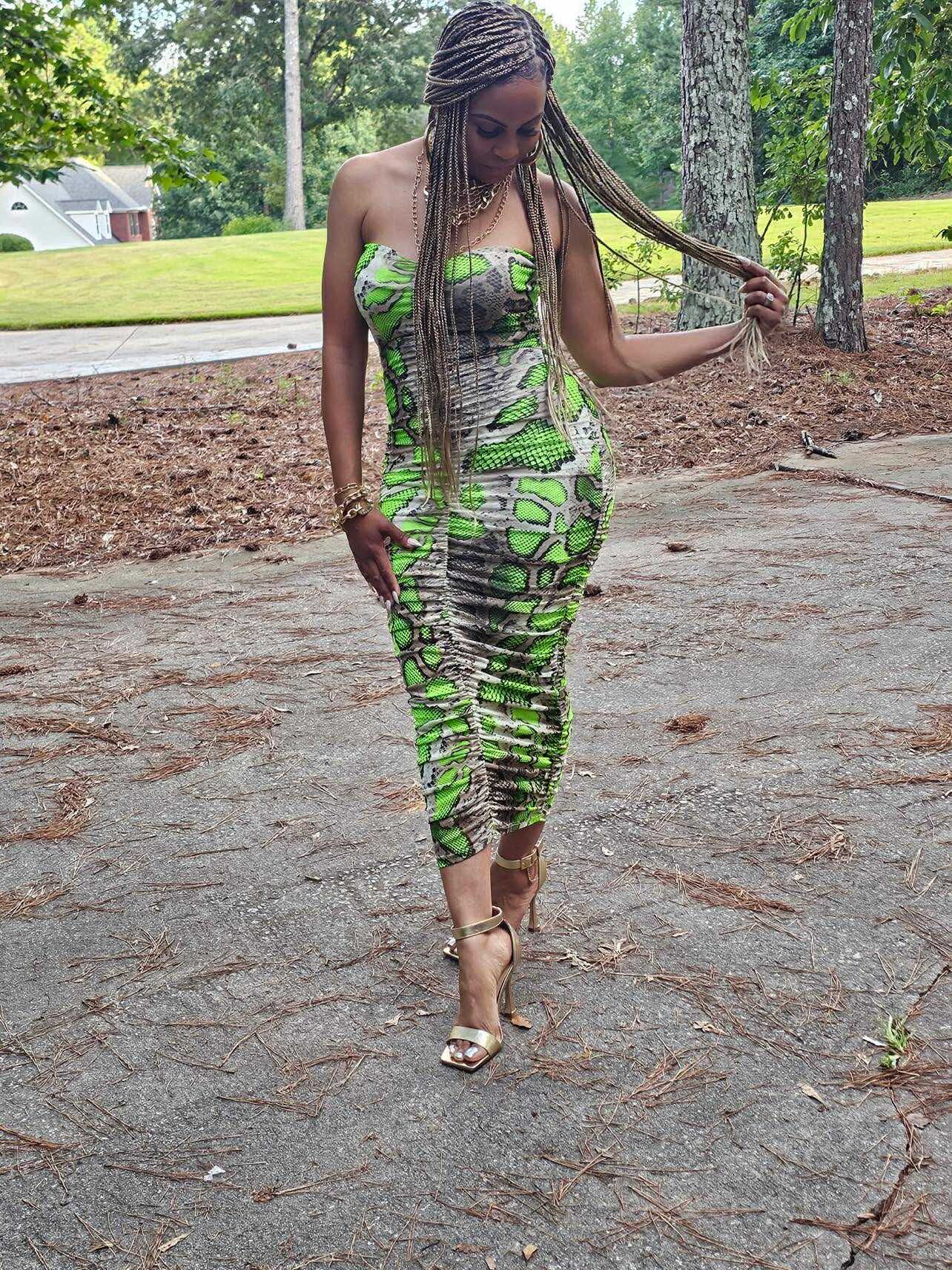 Bold Snakeprint Dress